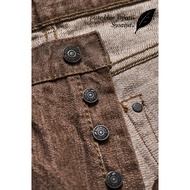 Pure Blue Jeans [BR-14oz-019] 14oz Brown Selvedge Denim - Relaxed Tapered