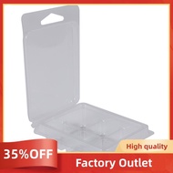 100 Packs Wax Melt Clamshells Molds Square, 6 Cavity Clear Plastic Cube Tray for Candle-Making & Soa