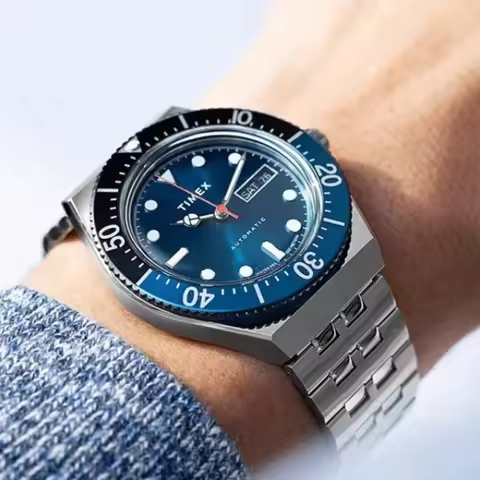 Fashion Business TIMEX Mechanical Watch Luxury Date Casual Multifunctional Automatic Watch Steel Ban