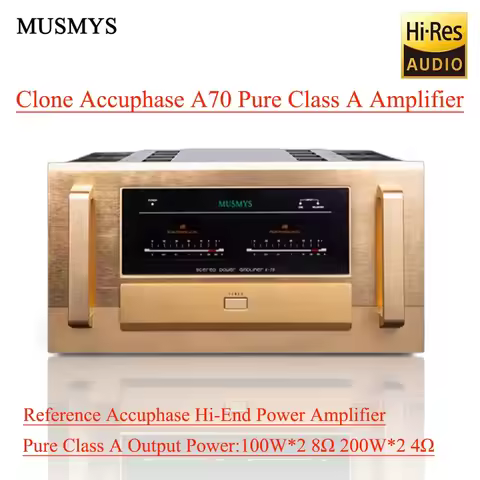 MUSMYS--Reference Accuphase A70 Pure Class A Stereo High-Fidelity High-End Power Amplifier 100W*2/8Ω
