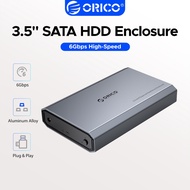 ORICO 3.5 Inch Type-C Hard Drive Enclosure Aluminum Alloy 6Gbps External HDD Case Support 18TB SATA 