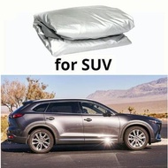 Universal Half Car Cover Outdoor Convenient Sunscreen UV Protection Dust Cover Aluminum Film Car SUV