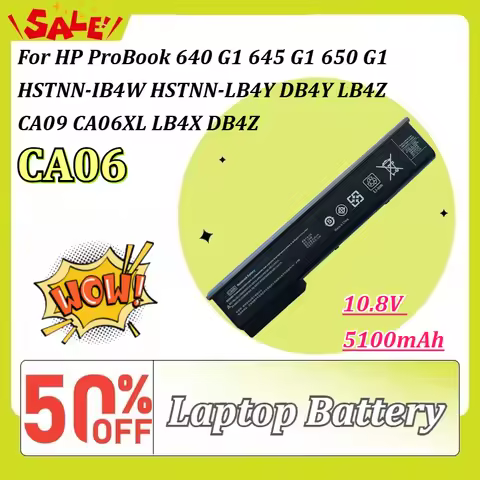 New CA06 10.8V 5100mAh Laptop Battery for HP ProBook 640 G1 645 G1 650 G1 HSTNN-IB4W HSTNN-LB4Y DB4Y
