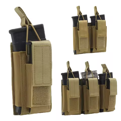 Tactical 9mm 5.56 Magazine Pouch&Double Magazine Pouch&Triple Magazine Pouch Airsoft Rifle Pistol Ma