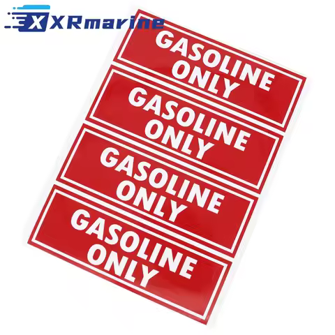 4 Pcs Gasoline Decals Ideal for Fuel Tanks Caps Durable Ensure Gasoline Only