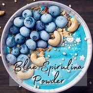 100% Organic Blue Spirulina Powder 蓝色螺旋藻粉 Superfood Edible Blue Algae Protein Powder Mermaid Bowl Phycocyanin Extract 蛋白