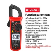 UNI-T คลิปแอมป์ แคล้มป์มิเตอร์ มิเตอร์วัดไฟดิจิตอล Digital Clamp Meter (UT203+ / UT204+ / UT202A+ / UT202+) 400-600A  Automatic Range True High Precision RMS Multimeter