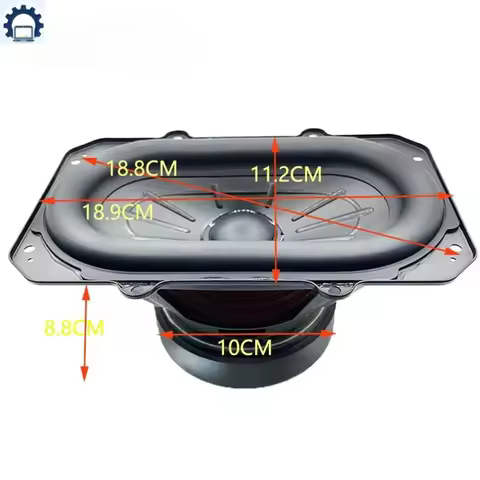 ZJ-1Pcs 8 Inch Subwoofer 3 Ohm 100W Sound Speaker Super Bass Runway-shaped Long-stroke Hifi Loudspea