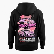 GT86 Anime Pink Drift Hoodie - Toyota 86 Itasha Hooded Sweatshirt, Kawaii JDM Car Girl Gift, Sakura 