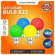B22 LED Colour Bulb 3W Yellow / Blue / Green / Red Decoration Bulb