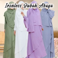 JUBAH ORKID Jubah Abaya Mecca Exclusive Baju Umrah Muslimah Ironless kaftan Dress Muslimah Jubah Lab