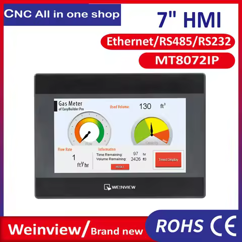 MT8072IP Weinview Weintek 7 Inch HMI Touch Screen Brand new TFT 800*480 Ethernet RS485 RS232