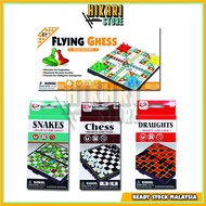 Mini Pocket Magnetic Game Set - Chess/Draughts/Snake/Aeroplane