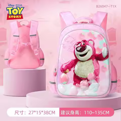 Lotso Children's Backpack for Primary School Students and Girls Grades Strawberry Bear Large Capacit