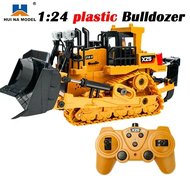 HUINA 1554 RC Truck Model Remote Controlled Bulldozer 1:16 1/24 Alloy Tractor Cars Engineering Cars 