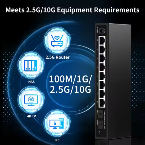 GoodTop 2.5G Web Managed Switch 8 Port 2.5Gb Network Switch with 2 Port 10G SFP+ Managed Homelab Int