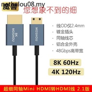Hot Sale. Warcraft Ultra-Fine Coaxial Version 2.1 8K Mini Mini HDMI to HDMI HD Cable 4K 120Hz/60Hz