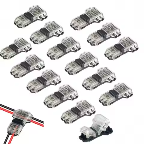 5/10/20pcs Low Voltage Wire Connectors No Stripping Wire Connectors 3 Way Wire Connectors T Type 2 P