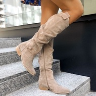 2025 Season Low Heel Side Zipper 40-43 Suede High-Top Women's boots boots C50Y