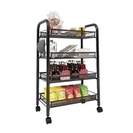 READY STOCK HOMMY 4 TIER TROLLEY RACK WITH WHEEL