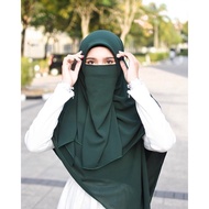Set Tudung (Bawal+Purdah) Heavy Chiffon dan Purdah Bidang 55 dan 60