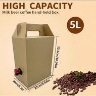 5L Disposable Dispenser box coffee tea teh tarik kopi wine foil bag party kenduri portable cardboard