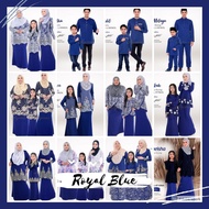 👨‍👩‍👧‍👦 SEDONDON (ROYAL BLUE) KOLEKSI RAYA AYANNA KURUNG LACE PLUSSIZE BAJU MELAYU KURTA FAMILY SET 