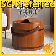 Foot spa wooden bucket【SG stock/24-hour shipping】Foot spa bucket / lignum cedrium / Wood Foot Spa Ba