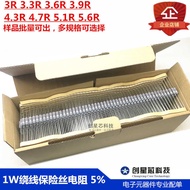 1W 5% Wirewound Fuse Resistor KNP 3R 3.3R 3.6 3.9 4.3R 4.7R 5.1R 5.6R