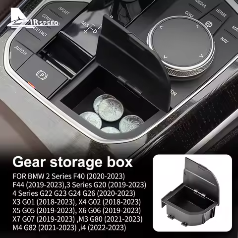Modification Car Console Gear Shift Lever Storage Box LHD for BMW 2 3 4 Series X3 X4 X5 X6 X7 F40 G2