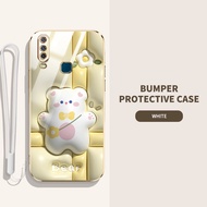 3D Visual Effects Phone Case for Vivo Y17 Y15 Y12 Y12i Y11 2019 1901 1902 1904 1940 1906 Cute Animal and Plant Patterns Slim All-inclusive Mobile Phone Case with Lanyard