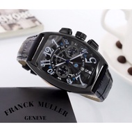 Frank Muller Men 's Watches Crono Leather And Date Activated Diameter 4.3cn Men' S Hand Watches