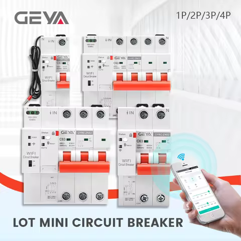 TUYA System Wireless Smart 32A/63A Miniature Circuit Breaker Switch with Remote Control for Home Saf