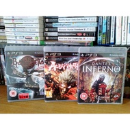 Bayonetta, Asura's Wrath, Dante's Inferno PS3
