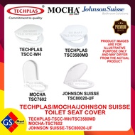 TECHPLAS / MOCHA / JOHNSON SUISSE Soft Close Toilet Seat Cover Penutup Mangkuk Tandas Duduk