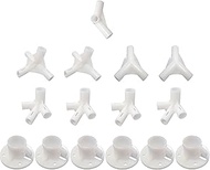 Lobergel 15pcs White Tent Replacement Spare Parts, Canopy Fitting, Spare Parts for 3x6m Gazebo Awnin