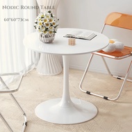 Nordic Coffee Table 60*60*74cm Wooden Round Table Balcony Table Home Dinning Table