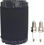 EZROAD 11013-0807 Air Filter w/ 2 Spark Plug Compatible with Kawasaki FT651V FT691V FT730V 4 Stroke 