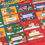 Ladysasa 20Pcs Christmas Reward Scratch Card Film Coated Stickers Scratch Off Labels DIY Children Xm