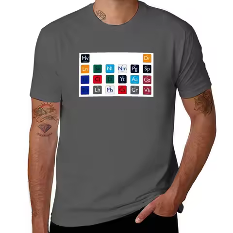 F1 Periodic Table Drivers Grid T-Shirt Outdoor Activity Sports T-Shirt