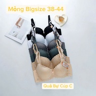 Thai Bra Big Thin Panel Lace Big Size C Cup Anti-sagging With Back Underwire 4 Hooks Size 38-44 Thin
