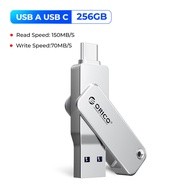 ORICO Dual Drive USB 3.2 Type-C Thumb Drive Flash Drive 150mb/s 32GB/ 64GB/128GB/256GB Drive Pen Dri