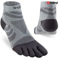 INJINJI WMN ULTRA RUN MINI CREW SLATE Running Socks Ankle Strap (Women) Gray