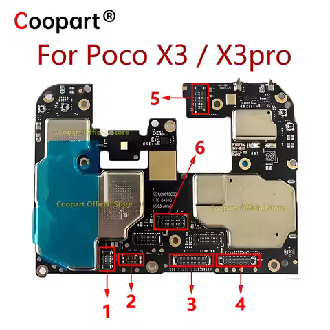 2Pcs LCD Display Screen FPC Connector For Xiaomi POCO X3 / X3 pro USB Charger Charging Contact Plug