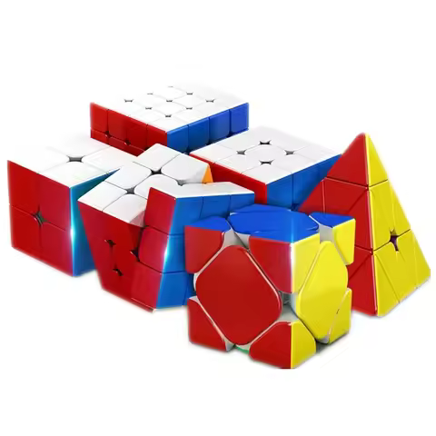 MOYU RS Magnetic Series RS3M 3X3 Magic Speed Cube RS2M 2X2 Stickerless RS4M 4x4 Cubes Toys RS Pyrami
