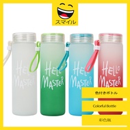 SUMAIRU Cute Colorful Portable Drinking Water Glass Bottle Ins Style Outdoor Travel School Office Wa