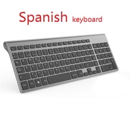 【Worth-Buy】 Spanish Usb Wireless Keyboard For Wireless Pc Computer Tv Desk Mac Os Linux
