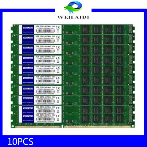 10Pcs DDR2 2GB 4GB Memoria RAM PC2-6400 800MHz PC2-5300 667MHZ Desktop PC Memory DIMM 240 Pins For A
