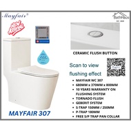 MAYFAIR WC-307 RIMLESS TORNADO FLUSHING TOILET BOWL WITH GEBERIT SYSTEM