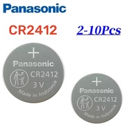 2-10pcs Panasonic CR2412 3V Bateria CR2412 2412 Coin Cell Lithium Battery For Car Key Bttery